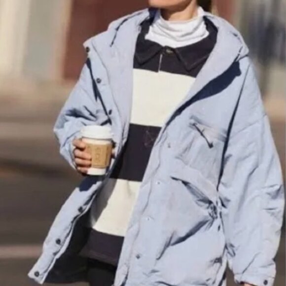 Free People Billie Boxy Lightweight Insulated Jacket Medium Large NWT - Picture 3 of 11